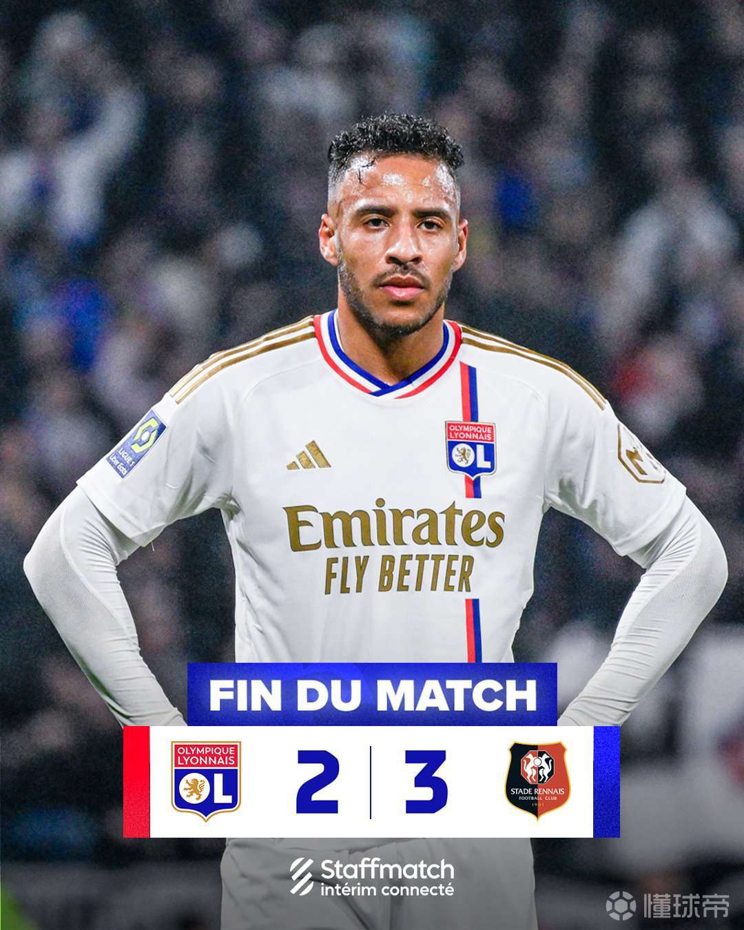 里昂客场对阵雷恩，球队实力相当